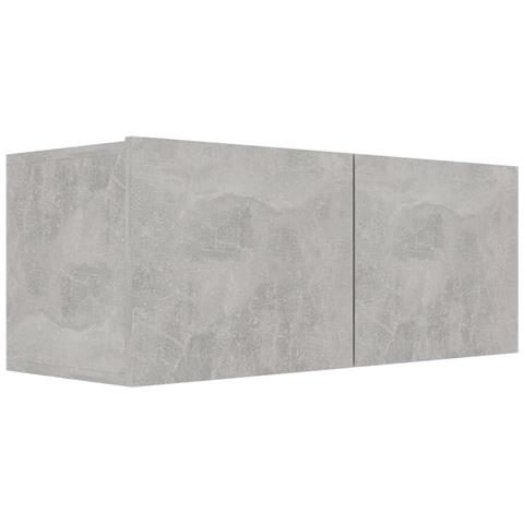 Set di Mobili Porta TV 8 pz Grigio Cemento in Legno Multistrato - Foto 8