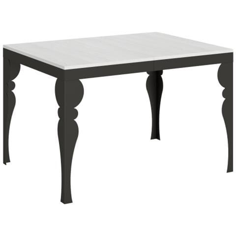 Tavolo Allungabile 90x120/224 Cm Paxon Evolution Telaio Antracite - Bianco Frassino - Foto 1