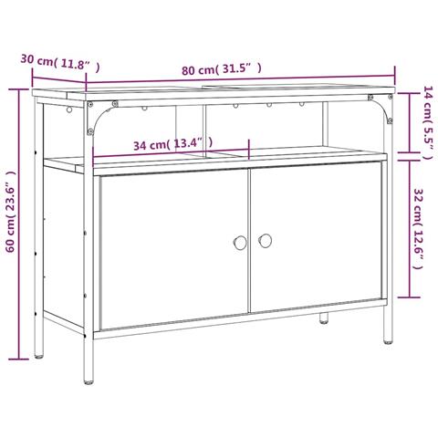Mobile Lavabo Bagno Rovere Marrone 60x30x60cm Legno Multistrato - Foto 10