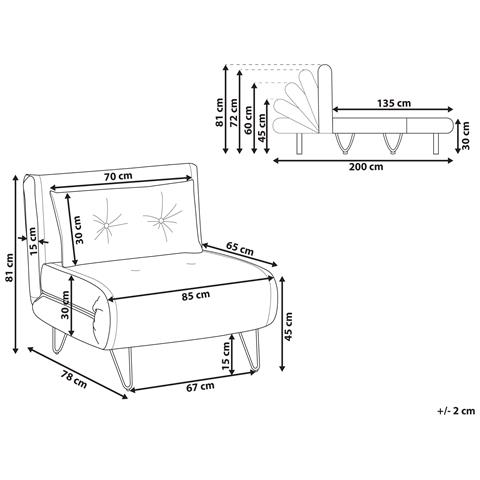 Divano Letto Singolo Vestfold Velluto Nero - Foto 10