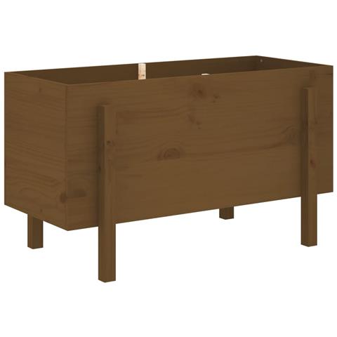 Fioriera Rialzata Da Giardino Miele 101x50x57 Cm Massello Pino - Foto 1