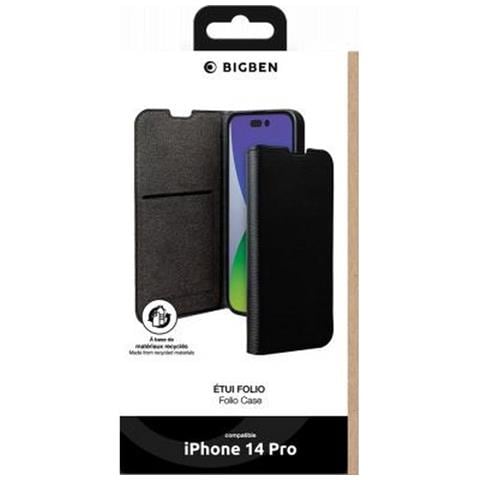 Custodia Per Iphone 14 Pro Folio Wallet Portacarte E Supporto Video, Nero - Foto 2
