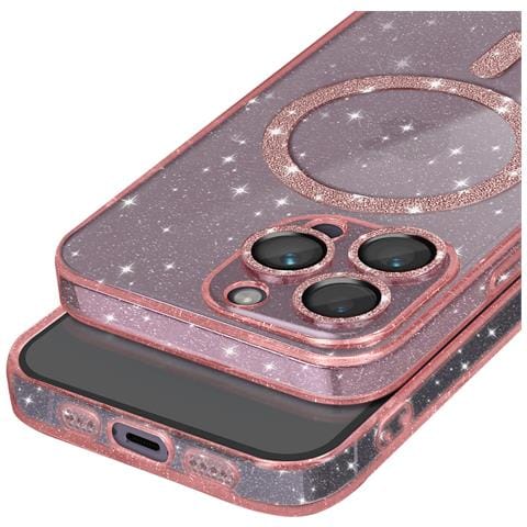 Cover Magsafe Per Iphone 14 Pro Max Silicone Glitterato - Foto 5