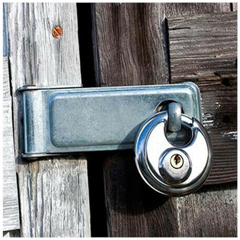 Lucchetto Rotondo Antiscasso Catenaccio 80mm Corazzato Blindato 2 Chiavi Bici - Foto 2