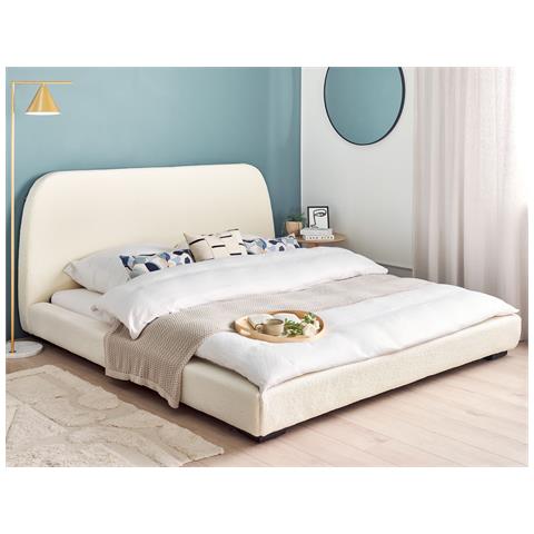 Letto Matrimoniale Bouclé Beige 180 X 200 Cm Roisel - Foto 1