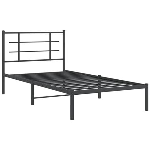 Giroletto Con Testiera In Metallo Nero 107x203 Cm - Foto 3