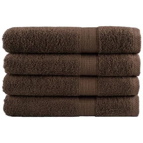 Asciugamani per Sauna SOLUND 4 pz Marroni 80x200cm 600gsm - Foto 1