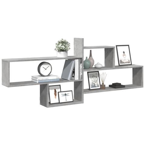 Mensola A Parete Grigio Cemento 167,5x18x68 Cm In Truciolato - Foto 3