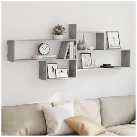 Mensola A Parete Grigio Cemento 167,5x18x68 Cm In Truciolato - Foto 1