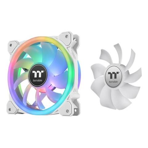 Swafan 14 Rgb Radiator Fan Tt Premium Edition White Case Per Computer Raffreddatore D'aria 14 Cm Bianco 3 Pz - Foto 1