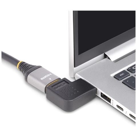 Adattatore HDMI 2.0 ad angolo retto da maschio a femmina, salvaporta HDMI ad alta velocità orizzontale a 90 gradi, 4K 60Hz, M /F - Foto 7