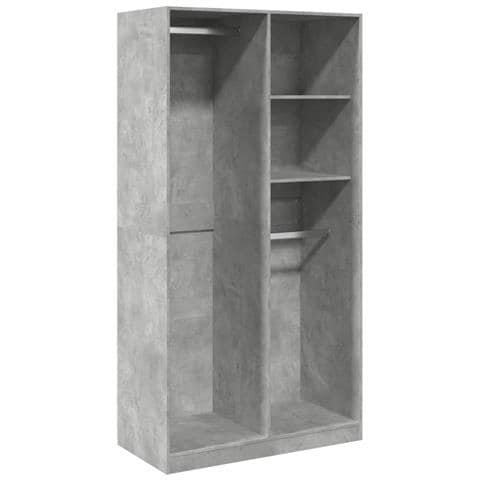Armadio Grigio Cemento 100x50x200 Cm In Legno Multistrato - Foto 2