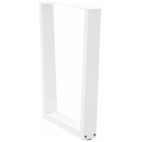 Gambe Per Tavolo Pranzo A V 2 Pz Bianco 60x(72-73,3)cm Acciaio - Foto 3