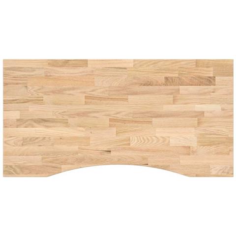 Piano Scrivania 100x50x2,5 Cm Rovere Massello Non Trattato - Foto 2