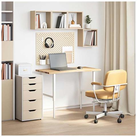 Piano Scrivania 100x50x2,5 Cm Rovere Massello Non Trattato - Foto 3