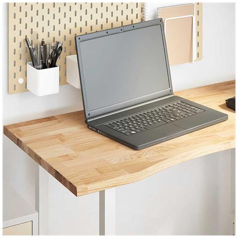 Piano Scrivania 100x50x2,5 Cm Rovere Massello Non Trattato - Foto 1