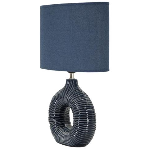 Lampada Da Tavolo Mf92 - Blu - Ceramica - 28,5x15x43 Cm - Foto 2