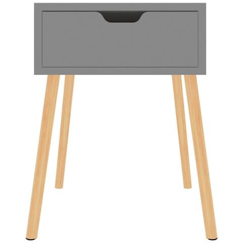 Comodini 2 Pz Grigi 40x40x56 Cm In Legno Multistrato - Foto 2