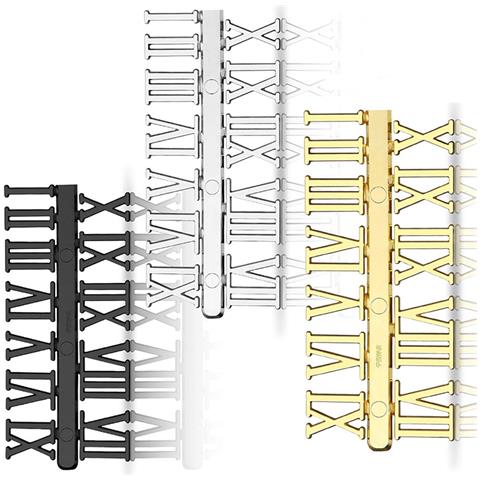 Placca Numerale Per Orologio Fai-da-te - Oro Argento Nero Numeri Romani - Foto 1