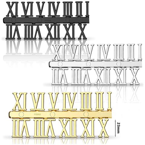 Placca Numerale Per Orologio Fai-da-te - Oro Argento Nero Numeri Romani - Foto 2
