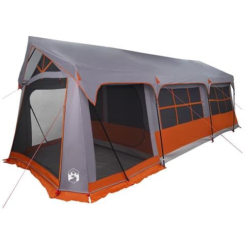 Tenda da campeggio  con finestre grigia e arancione per 10 persone impermeabile - Foto 1