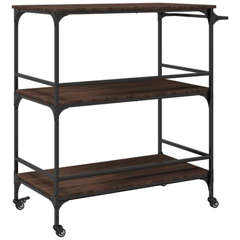 Carrello da Cucina Rovere Marrone 100,5x50x105 cm - Foto 9