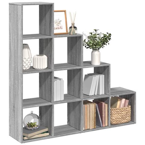Libreria 4 Ripiani Grigio Sonoma 131,5x29x131,5 cm Truciolato - Foto 2