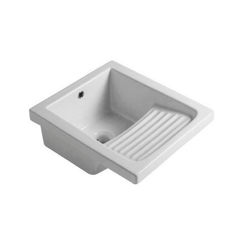Pilozzo In Ceramica 45x51 Con Strizzatoio Bianco - Foto 1