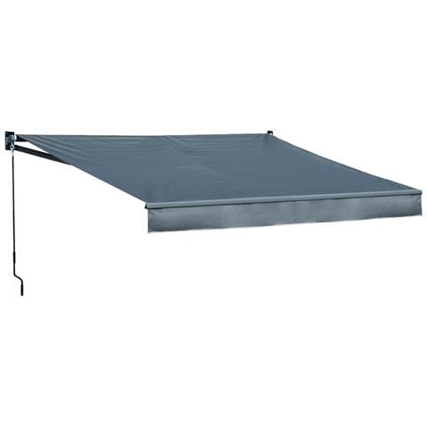 Tenda Saule 3,5 × 3m - Tessuto Antracite E Struttura Grigia - Foto 1