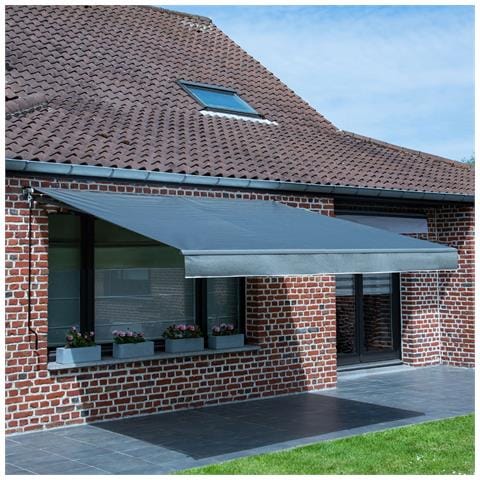 Tenda Saule 3,5 × 3m - Tessuto Antracite E Struttura Grigia - Foto 5
