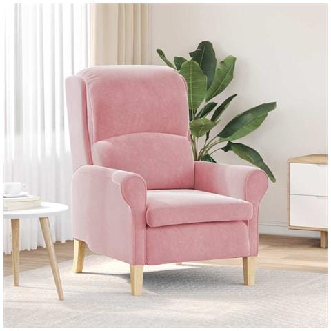 poltrona Rosa 76 x 94 x 102 cm Velluto - Foto 2