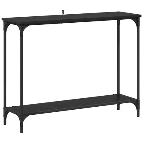 Tavolo consolle con lo scaffale Rovere nero 101 x 30.5 x 75 cm - Foto 1