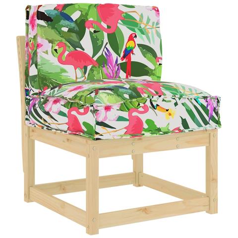 Cuscino per schienale pallet Floral Multicolore 50 x 40 x 12 cm - Foto 2