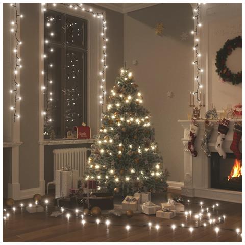 Lusso Casadino - Stringa Di Luci 600 Led Interno Esterno Ip44 60m Bianca Fredda - Foto 7