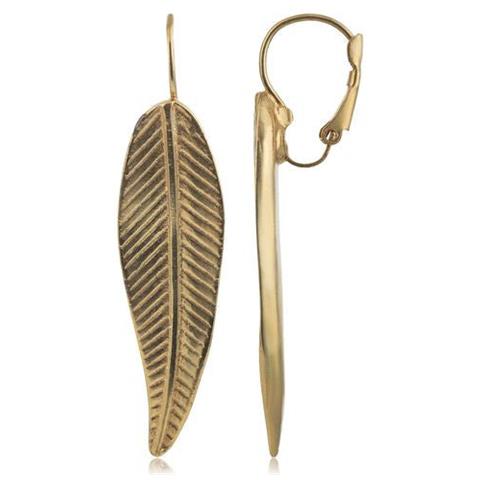 Orecchino A Gancio In Foglia D'oro - Foto 1