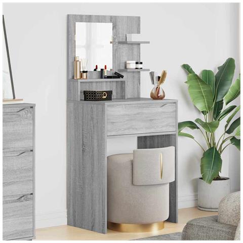 Tavoli da Trucco per Camera da Letto con cassetto Grigio Sonoma - Foto 2