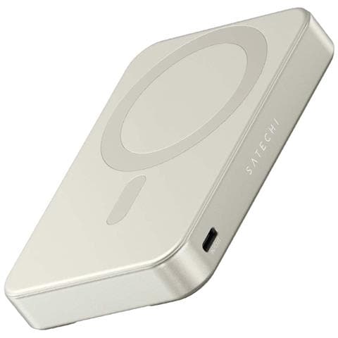Powerbank Magnetico 10000mah Compatibile Qi2 15w Modello Onthego Con Supporto, Beige - Foto 2