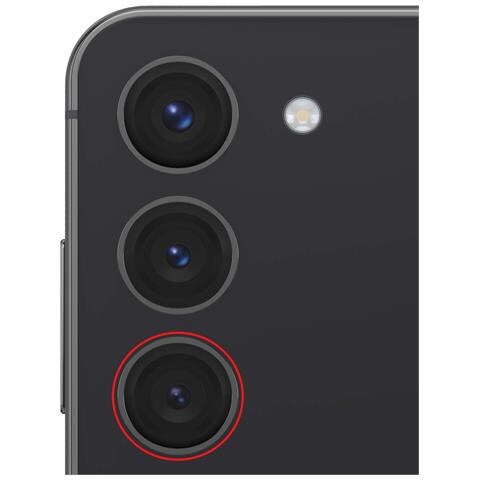 Lente Di Ricambio Per Fotocamera Posteriore Teleobiettivo Galaxy S23 / S23 Plus, Nero - Foto 4