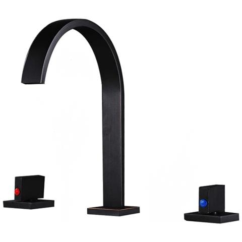 Rubinetto per lavabo da bagno, Blackswan, tipo M59, modello nero anticato, misura 24,5 cm - Foto 1