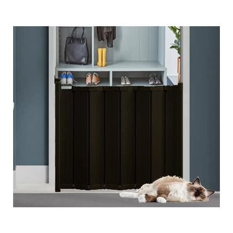 Bettacare Cancelletto Per Cani Automatico Pieghevole E Retrattile, 55cm - 89cm, Nero - Foto 2