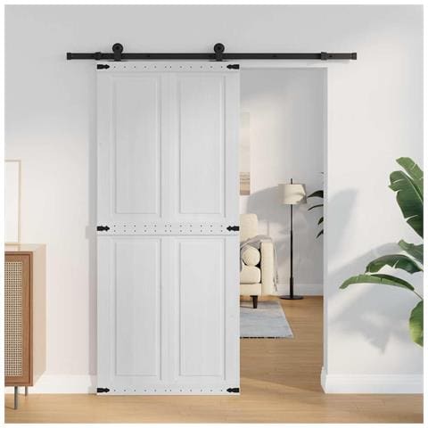 Porta Corona Bianco 90 x 210 cm Legno multistrato - Foto 2
