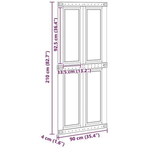 Porta Corona Bianco 90 x 210 cm Legno multistrato - Foto 9