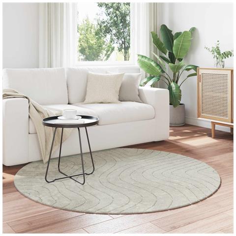 Tappeti per area Rotondo HUARTE Verde Ø 160 CM Poliestere - Foto 2