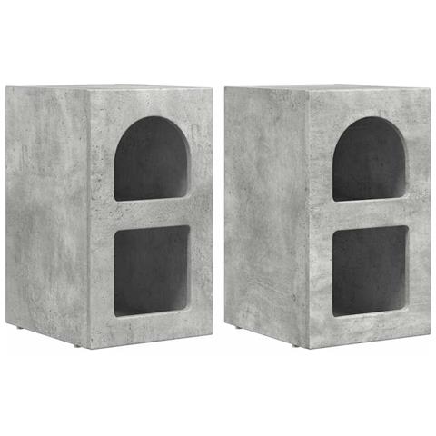Comodino 2 pcs Grigio cemento 29,5 x 33,5 x 50 cm - Foto 1