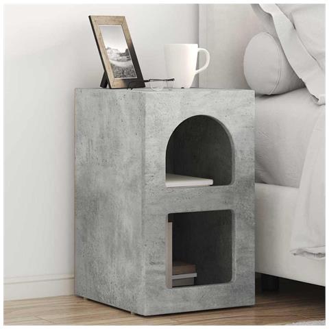 Comodino 2 pcs Grigio cemento 29,5 x 33,5 x 50 cm - Foto 2