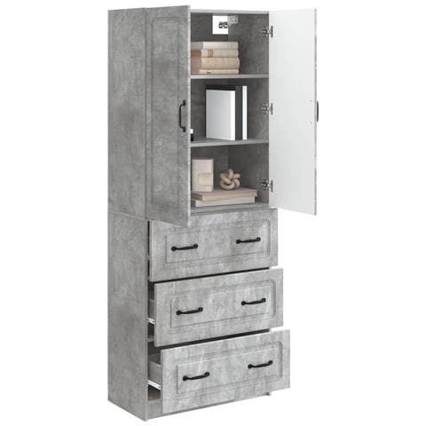 Set di armadi 2 pcs Grigio Cemento 66 x 34,5 x 87 cm - Foto 2