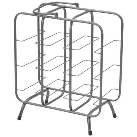 Portabottiglie Rack Rettangolare In Ferro Grigio Scuro 9 Posti 40x23x47,5 Cm - Foto 2