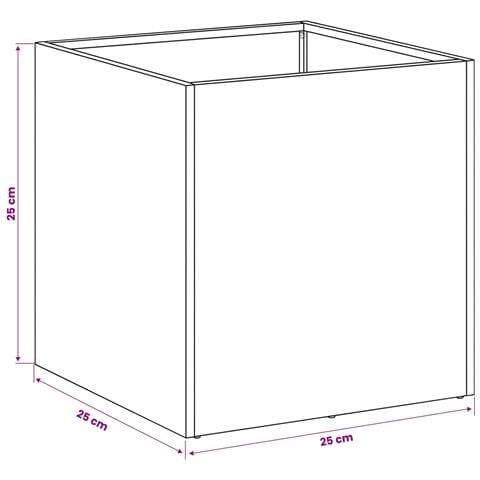 Vaso da giardino 2 pz Antracite 25 x 25 x 25 cm - Foto 8