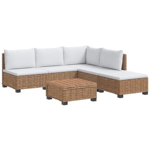 6 pz Set Lounge in Rattan con Cuscini GENDT Rattan naturale - Foto 1