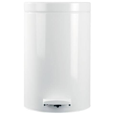 Pattumiera a pedale - bianco - Ø 25,1x40 cm - 12 l - 127021 - Foto 1